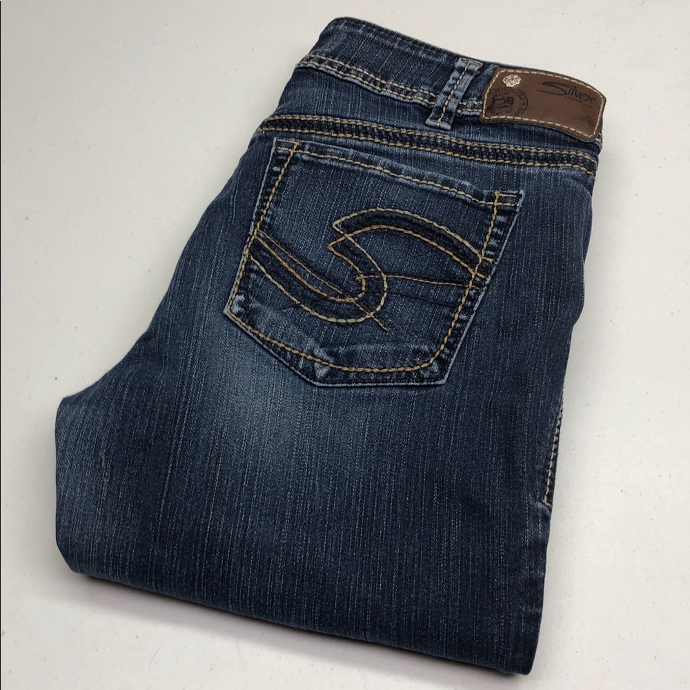 SILVER SUKI SLIM STRAIGHT LEG JEANS 33x33 ⭐️